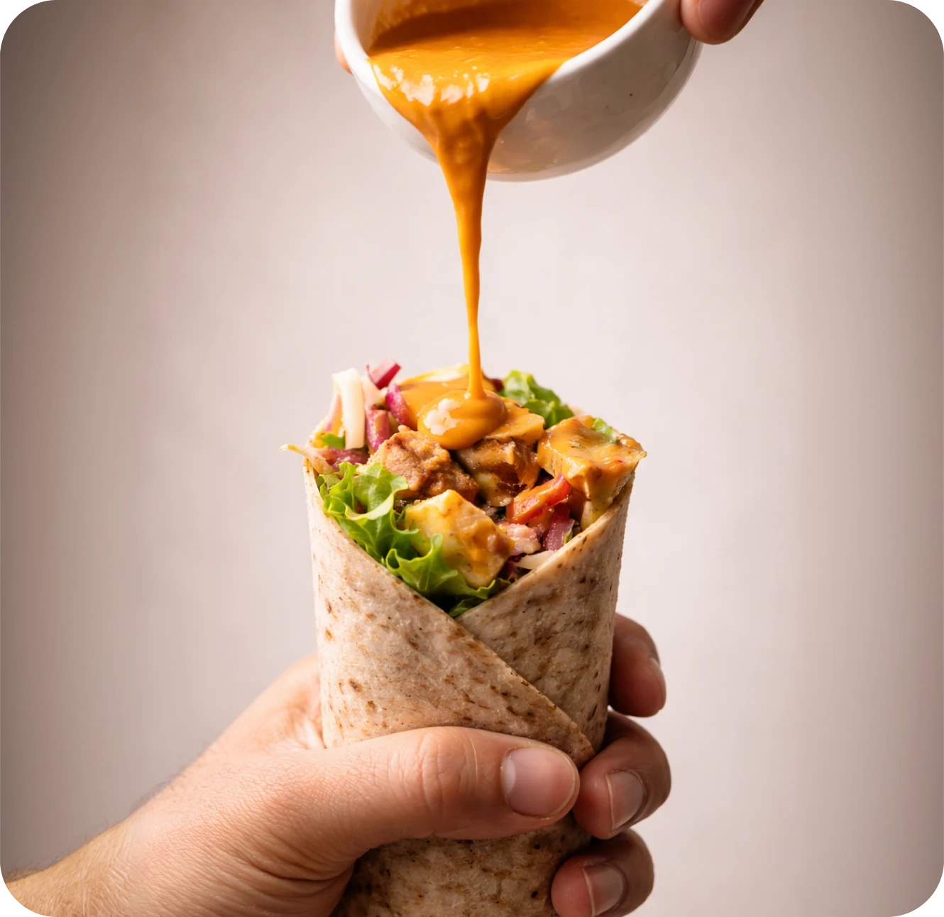 People sharing a fresh meal together at a table